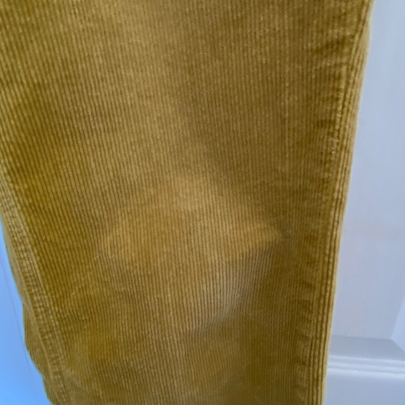Pilcro Anthropologie Mustard Yellow Corduroy Straight Crop Pants- Sz-28 - Picture 9 of 15